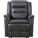  Primo International Heritage Power Leather Match Recliner with Wall Recline Carter Power Glider Recliner - Milano Granite IMAGE 1