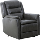  Primo International Heritage Power Leather Match Recliner with Wall Recline Carter Power Glider Recliner - Milano Granite IMAGE 5