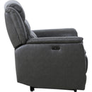  Primo International Heritage Power Leather Match Recliner with Wall Recline Carter Power Glider Recliner - Milano Granite IMAGE 6