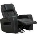  Primo International Colton Swivel Glider Leather Match Chair Colton 74985 Swivel Glider Recliner - Black IMAGE 2