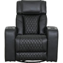 Primo International Colton Swivel Glider Leather Match Chair Colton 74985 Swivel Glider Recliner - Black IMAGE 3