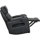  Primo International Colton Swivel Glider Leather Match Chair Colton 74985 Swivel Glider Recliner - Black IMAGE 5