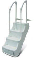 Swimming pool ladder with 2 ramps