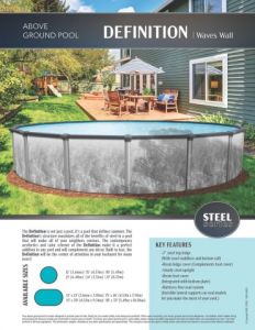 Piscine hors-terre Definition Waves 15 pieds, 52'' (TRENM/DEFINI/15-52/WAVES WALL)