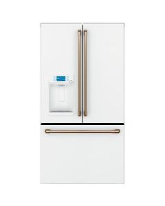Réfrigérateur GE Café 36'' à portes françaises, 22,2 pi³, blanc mat (GE/CYE22TP4MW2/BLANC MAT)