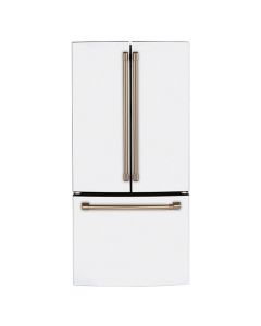 Réfrigérateur GE Café 33'' à portes françaises,18,6 pi³, blanc mat (GE/CWE19SP4NW2/BLANC MAT)
