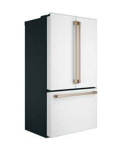 Réfrigérateur Energy Star 23,1 pi³, avec porte à deux battants, WiFi, Café, Blanc mat  (GE/CWE23SP4MW2/BLANC MAT)