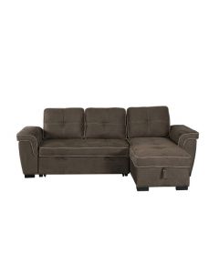 Sofa-lit avec chaise longue (PRIMO/GIORDANO-SEC/RH CHOCO NOBLE)