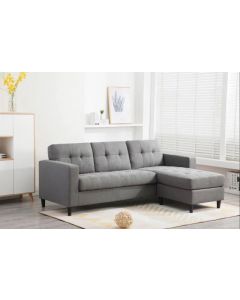 Sofa chaise longue (MTL/RICKY/GRIS)