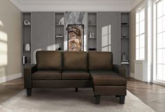 Sofa chaise longue réversible (MAZIN/99200-BWN/BRUN)