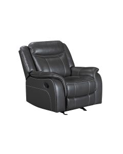 Fauteuil berçant inclinable (PRIMO/ANDERS-C/LEATH/GEL/GREY)