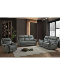 Sofa inclinable (MAZIN/99840N-GY-S/CUIR COMBO GRIS)