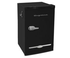 Mini réfrigérateur rétro, capacité 3.2 Pi³, noir (CURTI/EFR376/NOIR)