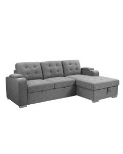 Sofa-lit/chaise longue (PRIMO/GIANMARIA-S/BRUS.LINEN GREY)