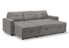 Sofa-lit 2 pièces gris (MONAR/8A14-GRY/GRIS)