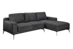 Sofa avec chaise longue (PRIMO/MANUELLE/WOOSLEY CHARCOAL)