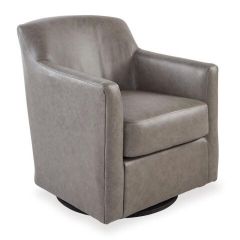 Chaise accent cuir gris (ASHLE/A3000324C/BRADNEY GRIS)
