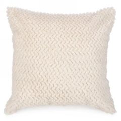 Coussin chevron en fausse fourrure (ATTITUDES IMPORT / CB1466)