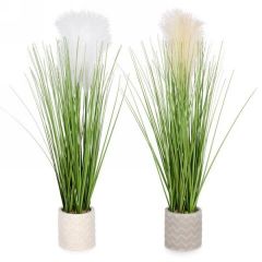 Plante décorative avec plume et graminée (ATTITUDES IMPORT / HS1272)