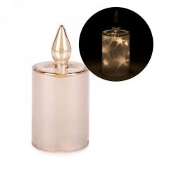 Chandelle illuminée en verre doré 6" (ATTITUDES IMPORT / LH5097)