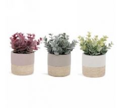 Trio de plante artificiel en pot 2-tons (ATTIT/LH7529)