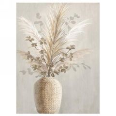 Toile en canevas - Vase de pampas tissé (ATTITUDES IMPORT / YW1325)