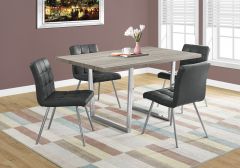 TABLE A MANGER - 36"X 60 / TAUPE FONCE / METAL CHROME (MONARCH/I 1121)