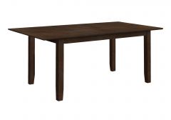 Table A Manger, Tabletable Rectangulaire 78"., Panneau D'extension 18", Top En Placage, , Veneer Marron, Transitionnel (MONARCH/I 1331)