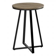 TABLE D'APPOINT - 22"H / TAUPE FONCE / METAL NOIR (MONARCH/I 2177)