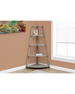 ETAGERE - 60"H / ETAGERE EN COIN D'APPOINT TAUPE FONCE (MONARCH/I 2424)