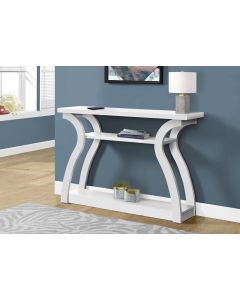 TABLE D'APPOINT - 47"L / CONSOLE D'ENTREE BLANC (MONARCH/I 2438)