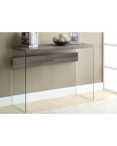 TABLE D'APPOINT - 44"L / TAUPE FONCE / VERRE TREMPE (MONARCH/I 3055)