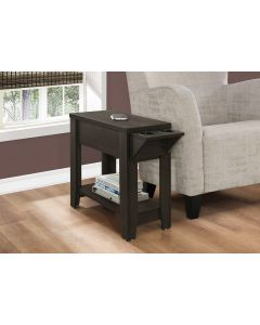 TABLE D'APPOINT - 23"H / ESPRESSO AVEC SUPPORT A VERRE (MONARCH/I 3197)