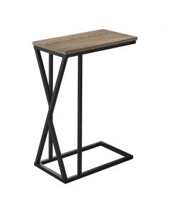 TABLE D'APPOINT - 25"H / TAUPE FONCE / METAL NOIR (MONARCH/I 3249)