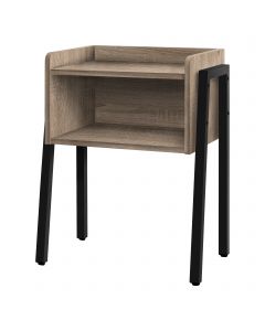TABLE D'APPOINT - 23"H / TAUPE FONCE / METAL NOIR  (MONARCH/I 3592)