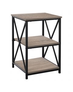 TABLE D'APPOINT - 26"H / TAUPE FONCE / METAL NOIR (MONARCH/I 3597)