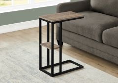TABLE D'APPOINT - 25"H / TAUPE FONCE / METAL NOIR (MONARCH/I 3672)