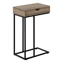TABLE D'APPOINT - 25"H / TAUPE FONCE / METAL NOIR (MONARCH/I 3771)
