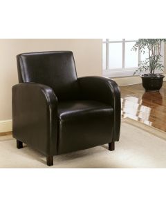 CHAISE D'APPOINT - SIMILI-CUIR BRUN FONCE (MONARCH/I 8050)