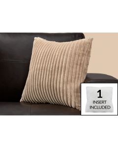 COUSSIN - 18"X 18" / STYLE COTELEE ULTRA DOUX BEIGE / 1PC (MONARCH/I 9354)