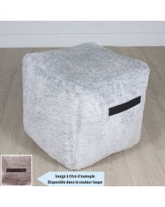 Pouf carré couleur taupe (KA8015C572 / MARIE DOOLEY)